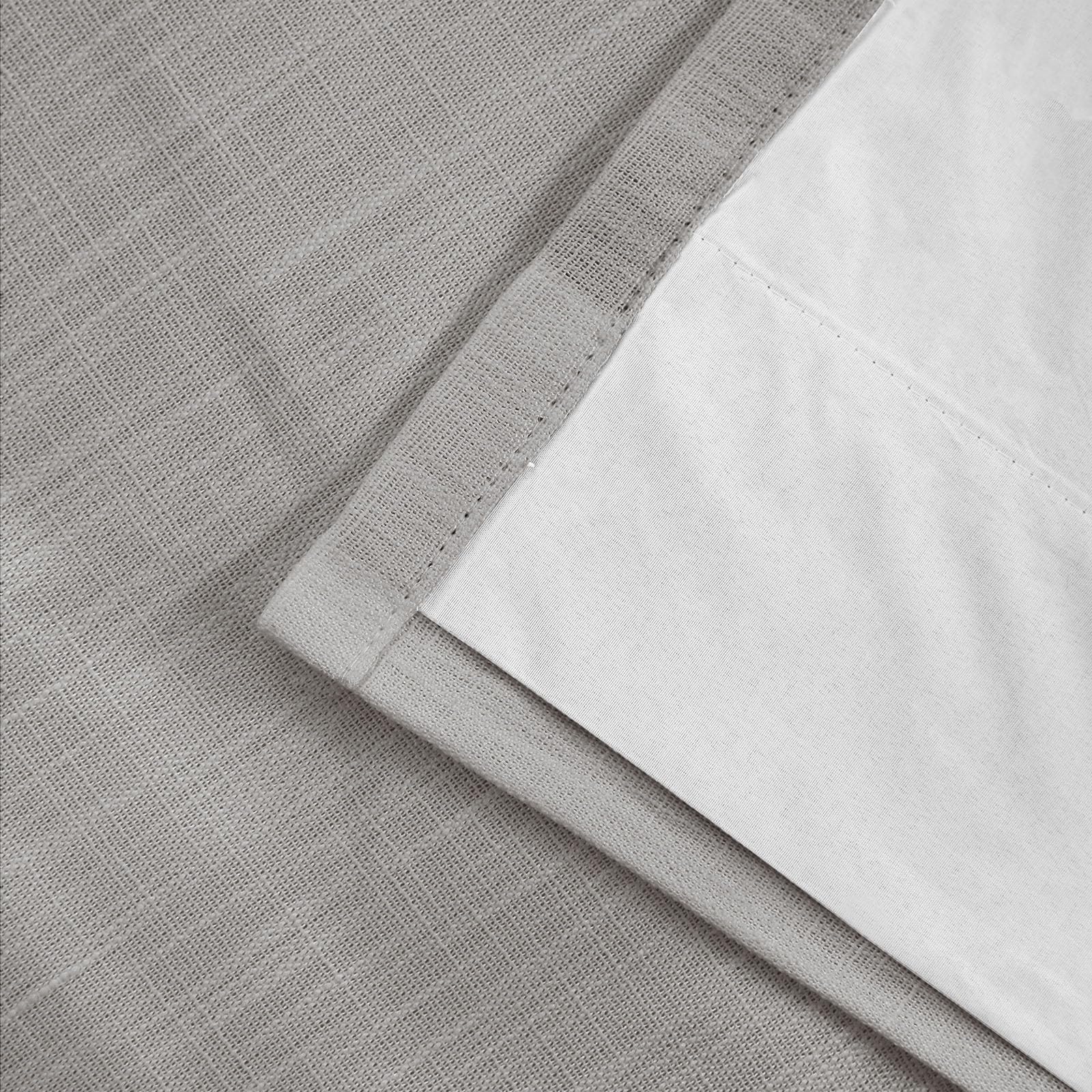 Cortinas opacas de lino gris claro de 84 pulgadas de largo, 100 % bloqueo de luz, tela texturizada para dormitorio y sala de estar, 72 pulgadas de ancho x 84 pulgadas de largo, 2 paneles, diseño