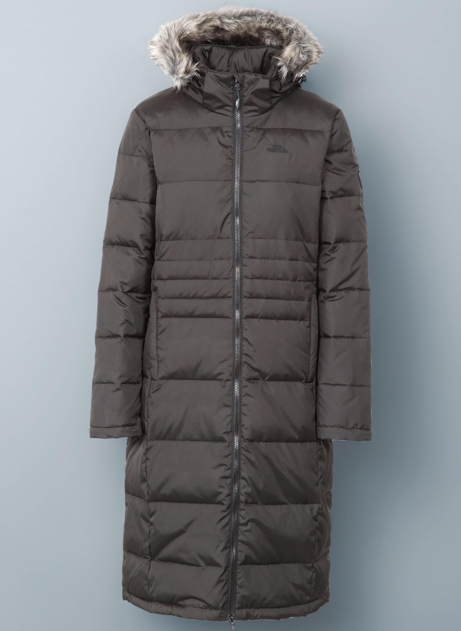 Womens Down Jacket Longer Length Hooded Casual Coat Phyllis