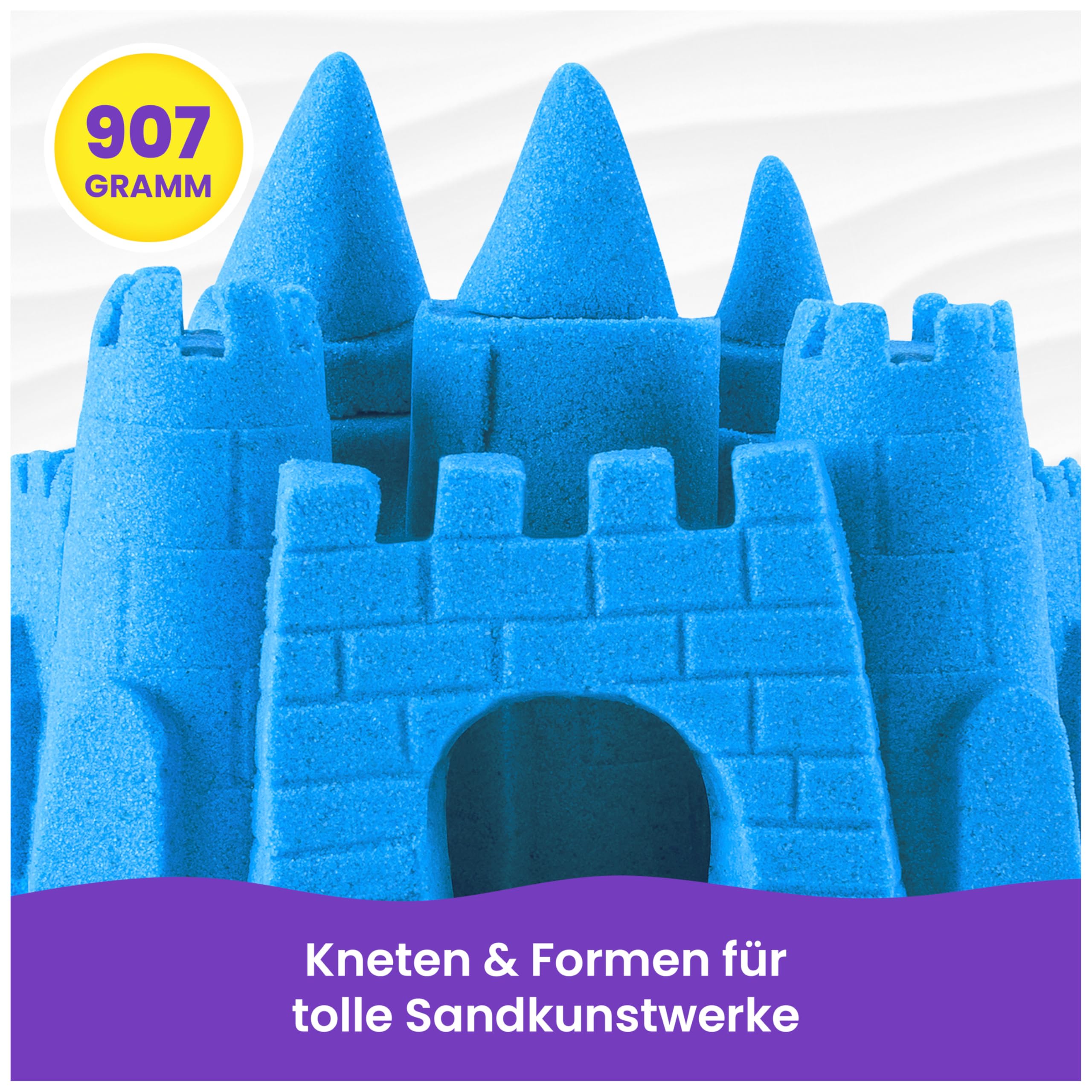 Besuche den Kinetic Sand- Kinetic Sand - 907 g Blau im Beutel, original kinetischer Sand aus Schweden für Indoor-Sandspiel, erfüllt alle gesetzlichen Anforderungen, fördert die Feinmotorik, für Kinder ab 3 Jahren in use