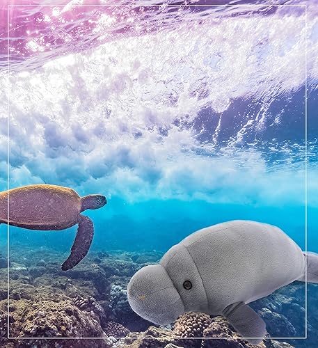 Miniatura 9 de DolliBu Colección de animales de peluche salvajes, colección de peluches suaves, regalos de animales para niños, peluche de manatí, criatura marina