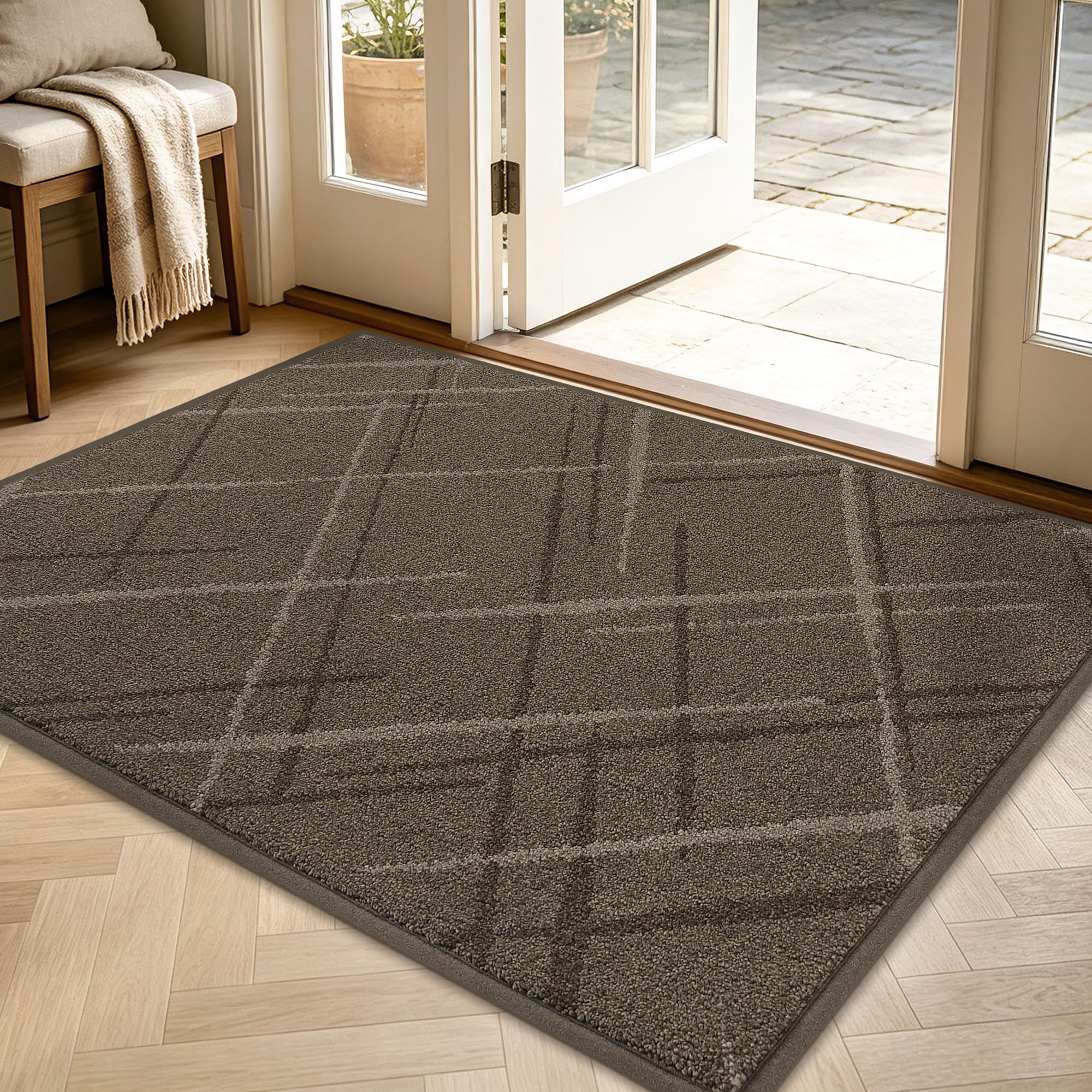 BEQHAUSE Blue Door Mat - Non-Slip Entryway Rug -17