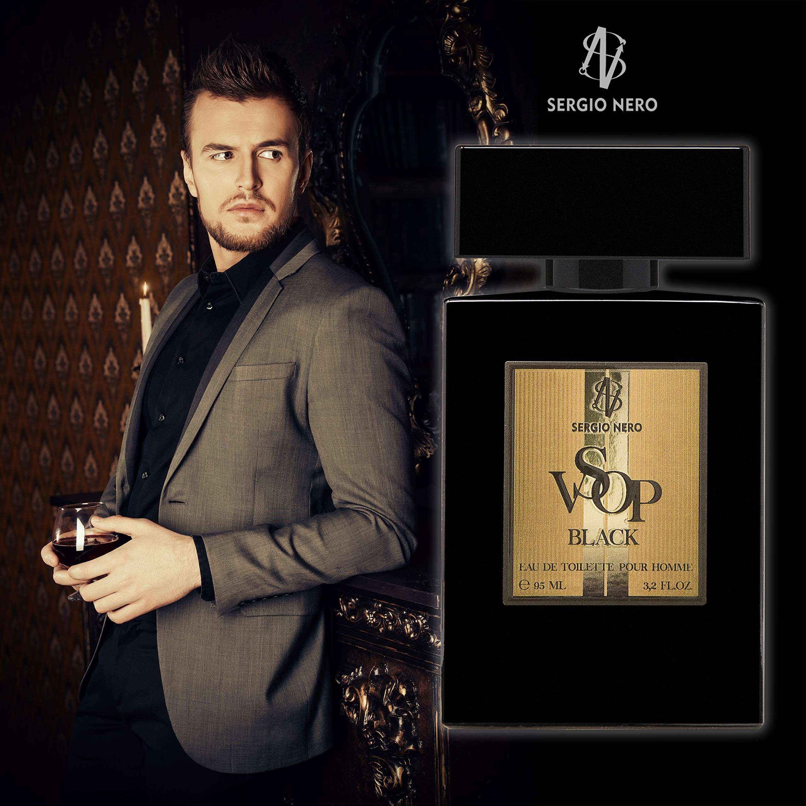 VSOP Eau de Toilette for Men, 95 ml – NEW Fragrance for Him (BLACK)