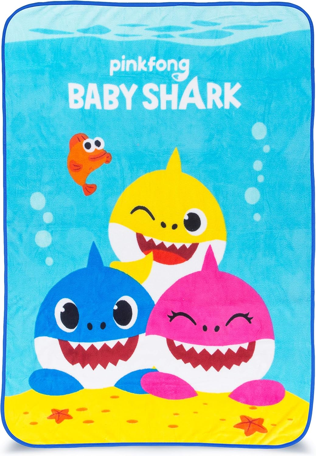 Franco Kids Bedding Super Soft Micro Raschel Throw, 46 in x 60 in, Baby Shark - Image 5