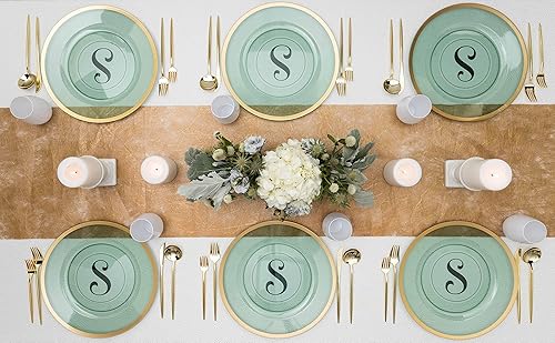 Miniatura 9 de Party Bargains - Bajoplatos de 13 pulgadas (8 unidades) transparentes con borde plateado Bajoplatos desechables de plástico resistente. Bajoplatos