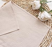 Vista 6 de Servilletas de tela de cena, 100% algodón suave, 12 piezas, 16'x16', champán