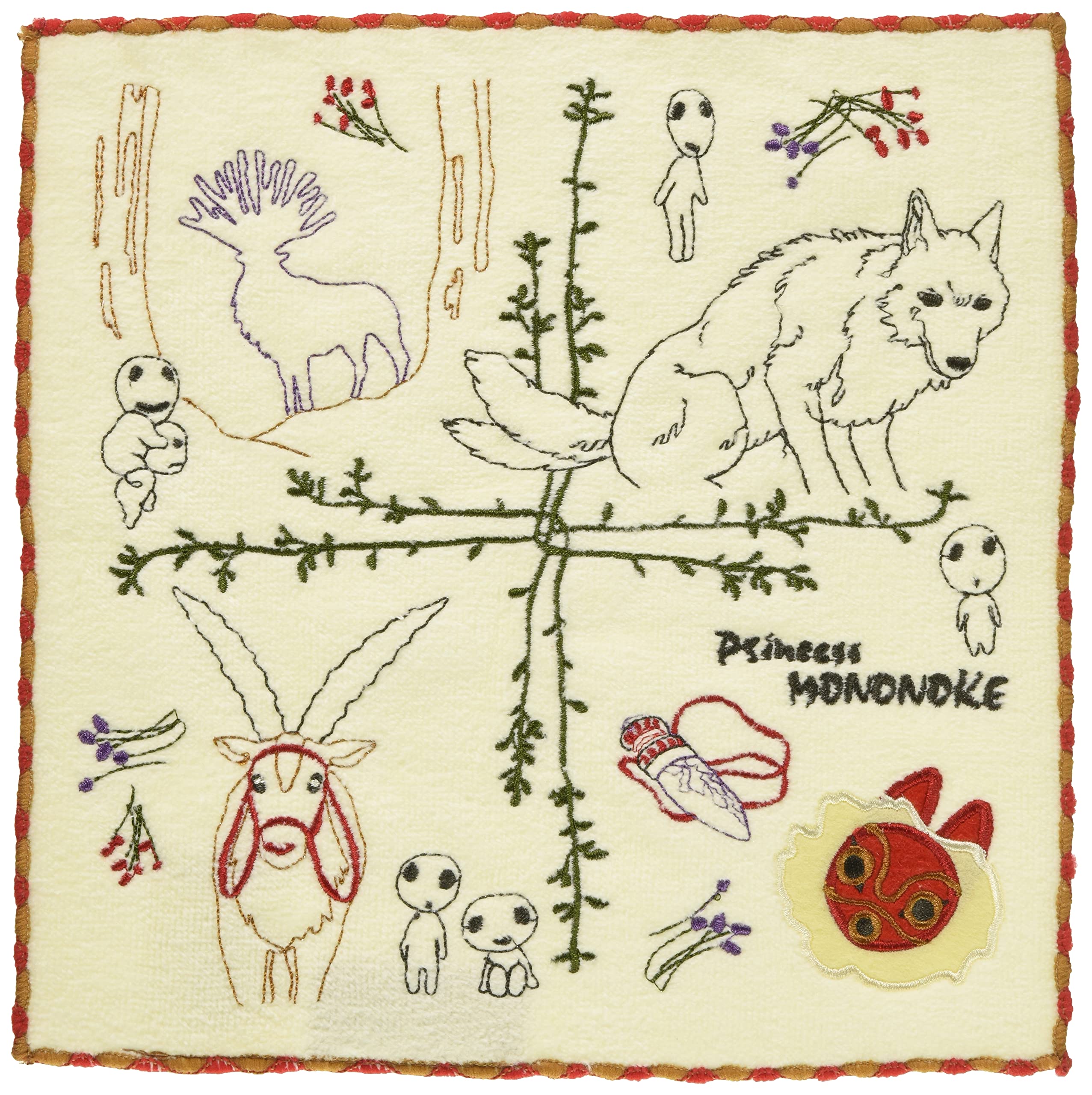 丸眞 ハンドタオル ジブリ もののけ姫 25×25cm シシ神の森 綿100% 1005036800