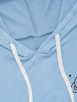 SweatyRocks Women's Planet Print Varsity Striped Drawstring
