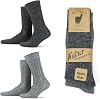 GoWith 2-in-4 Alpaca Wool Thermal Wash Soft Natural Winter Shoes Womens and Mens Socks For Boots 3095