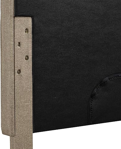 Miniatura 9 de Serta Colección Palisades - Cabecero acolchado tapizado, diseño moderno copetudo, tela suave con textura de lino, tamaño King oriental, color marrón