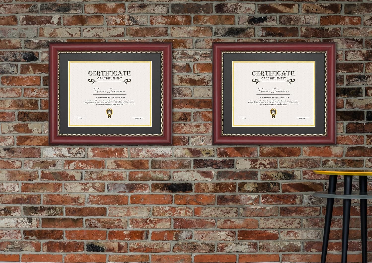JackMa Diploma Frame-8.5x11 Certificate Frame with paper mat, HD Tempered Glass Picture frame, 11x14 Picture Frame without Mat, Tabletop & Wall Mount Family Photo Frame, Mahogany trim single image 2