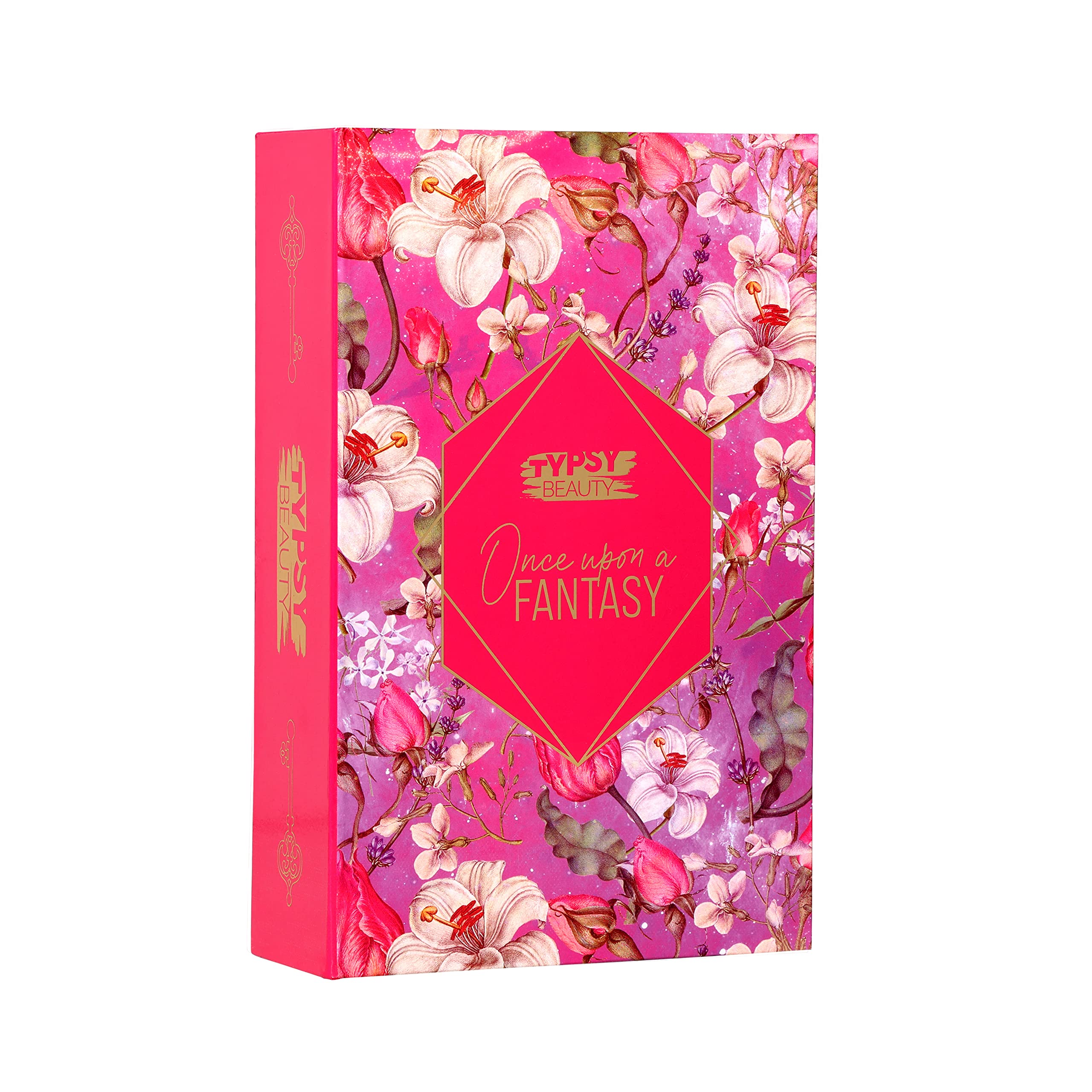 Typsy Beauty Pink Illusion Makeup Gift Set I Lip+ Eye+ Cheek, Plumping Lip Gloss Pink Diamond, 3D Rose Blush Delicate Desire, Glitter Cream Eyeshadow Wish Upon A Star, Ideal for Gifting, 4.8g+1.9g+7ml