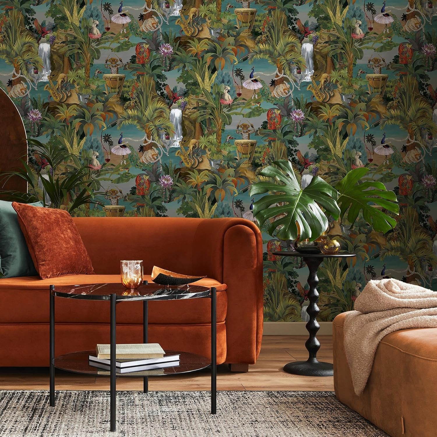 Holden Odyssey Animal Beach Party Wallpaper - Quirky Multi-Coloured Wildlife Design - Fun Feature Wall for Kids Bedroom & Playroom (14350)