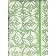 FILOFAX Refillable Impressions Notebook, Pocket, Green and White - 112 Cream moveable pages - Index, pocket and page marker B115045U
