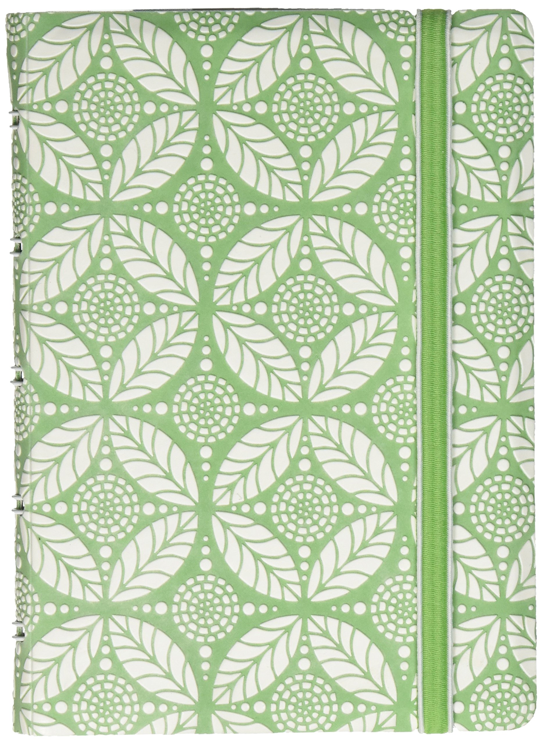 Filofax Refillable Impressions Notebook, Pocket, Green and White - 112 Cream moveable pages - Index, pocket and page marker (B115045U) โ image 1