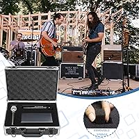 Vista 2 de Funda de transporte rígida de 14 pulgadas, ideal para almacenamiento de sistemas de micrófono inalámbrico y transporte de equipos de cámara