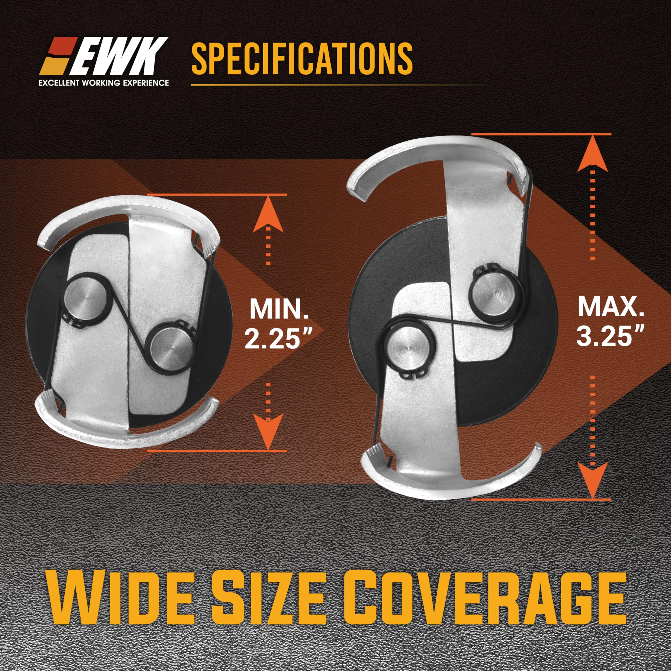 EWK Llave de filtro de aceite ajustable de 2.5 a 3.25 pulgadas para extracción de filtro giratorio