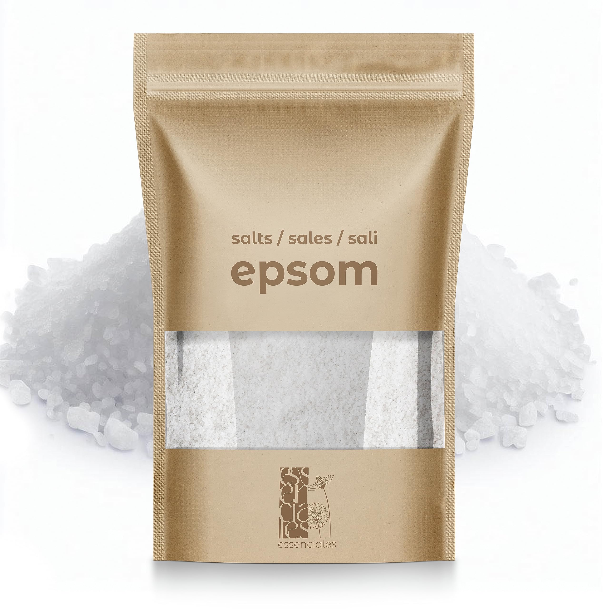 Sales de Epsom 500g - Sulfato de Magnesio Desintoxica Revitaliza