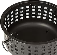 Vista 3 de Yaxa Basics Hoguera redonda de 27 pulgadas de acero con entramado
