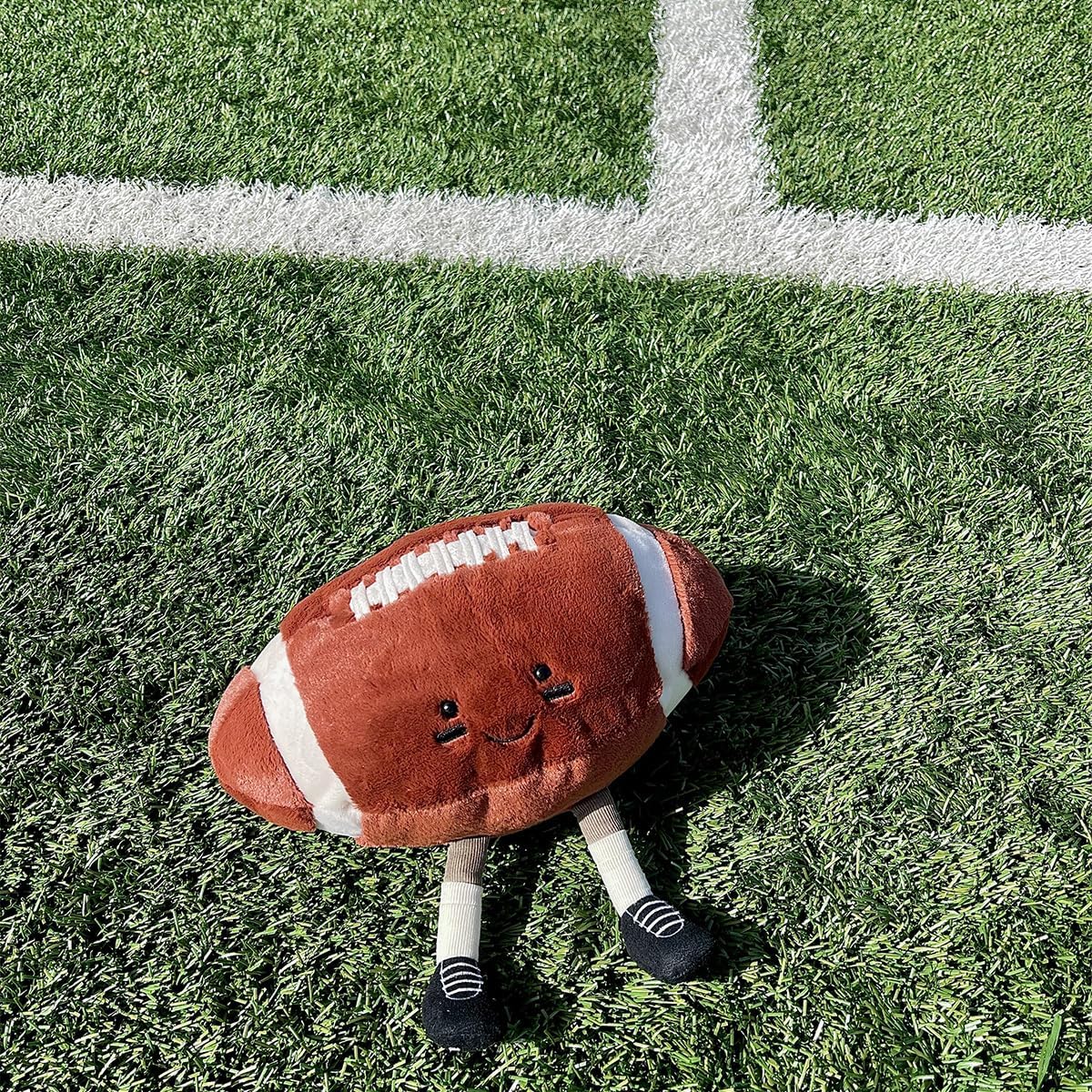 8" American Football Stuffed Toy, Cute Rugby Plush Soft American Football Plushies Pillow Gifts for Kids Girlfriend Birthday Christmas Mother's Day