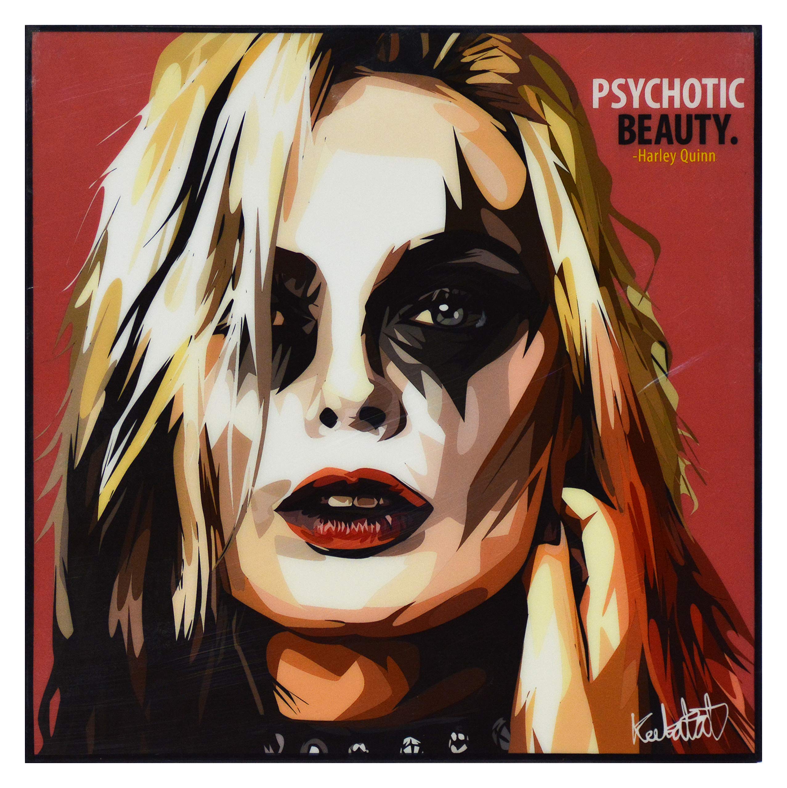 Harley Quinn Quotes Wall Hanging (Acrylic & Hard Board 25.4 cm x 2 cm x 25.4 cm)