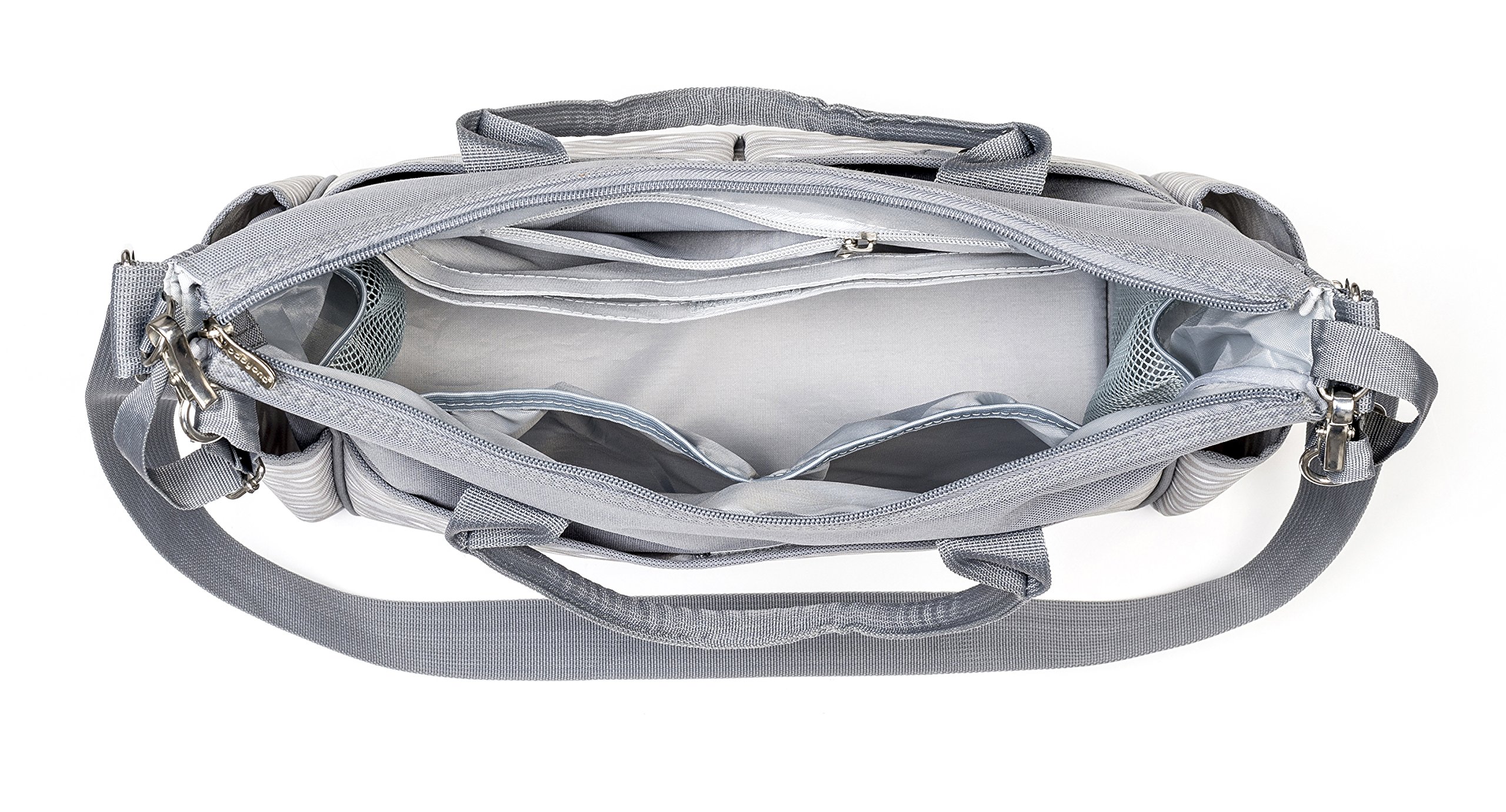 BabyOno City - Borsa multiuso per fasciatoio con tappetino, colore: Grigio