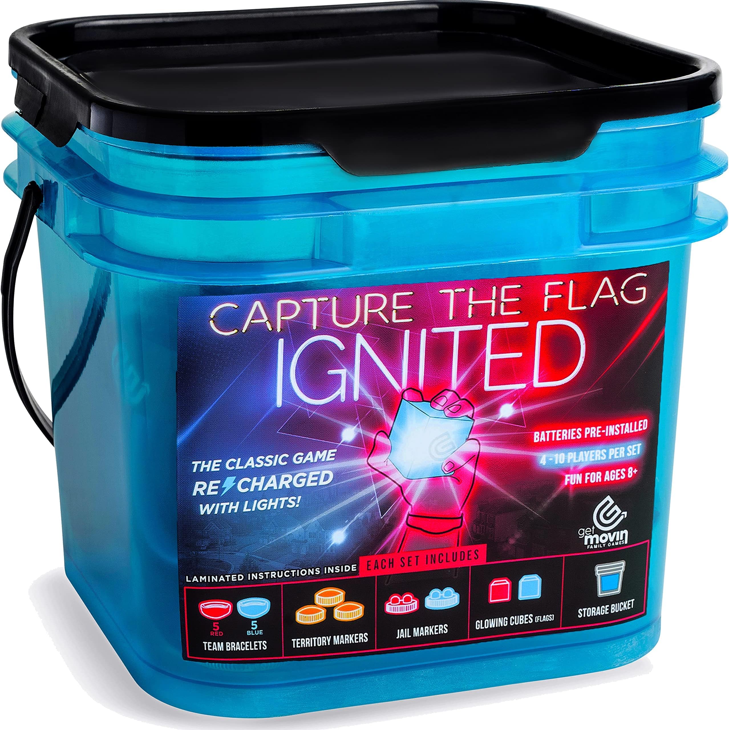 Capture The Flag Ignited Kit with Glow-in-The-Dark LED Game