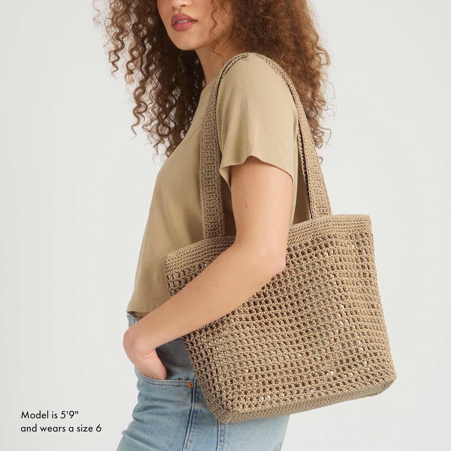 The Sak Casual Classics Tote Bag - Hand Crochet Woman's Purse For Everyday, Travel, Beach Bag - Handbag With Shoulder Straps - Image 2