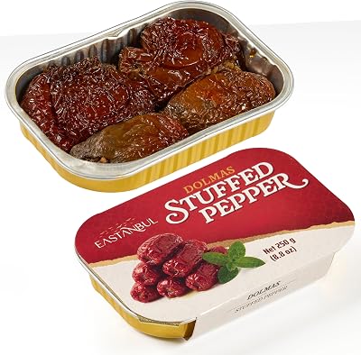 Eastanbul Stuffed Peppers, Turkish Dried Bell Peppers Dolma, 8.8oz | Ready to Eat Mediterranean…