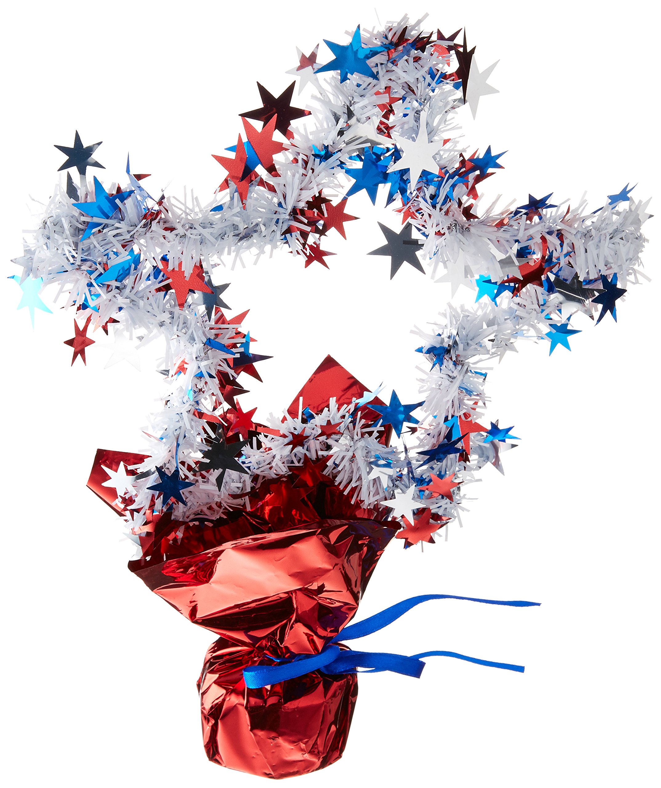 Beistle50827-RWB Star Gleam 'N Shape Centerpiece, 111/2-Inch, Red/White/Blue
