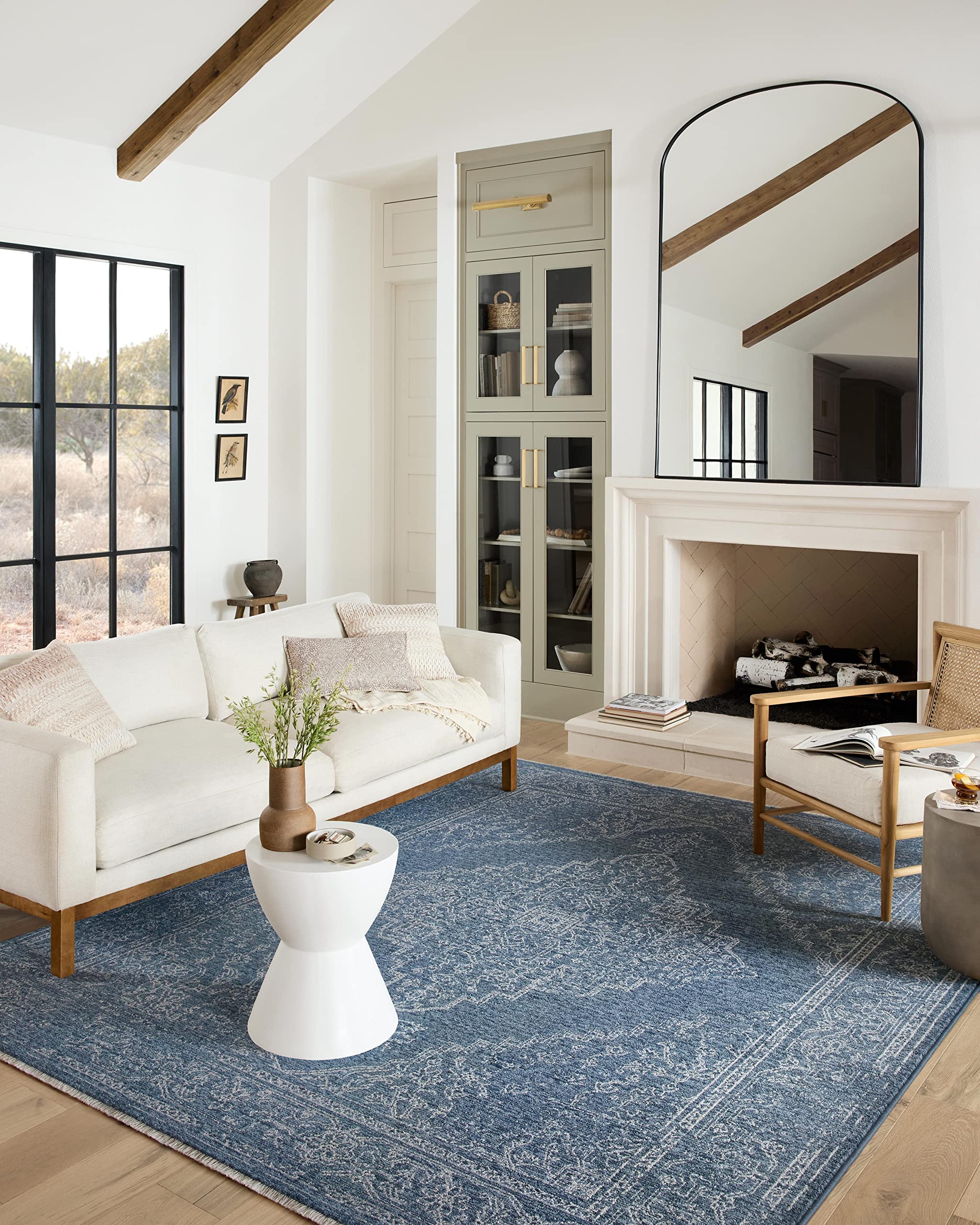 Loloi II Vance Collection Denim/Dove 2'-7" x 8'-0" Runner Rug