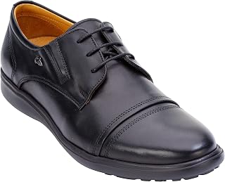 Handmade Genuine Leather Shoes for Men – Classic Black Oxford Leather Shoes for Men – 100% Real Leather Shoes – Superior Comfort & Foot Support – Ergonomic Design Leather Shoe Insoles for men