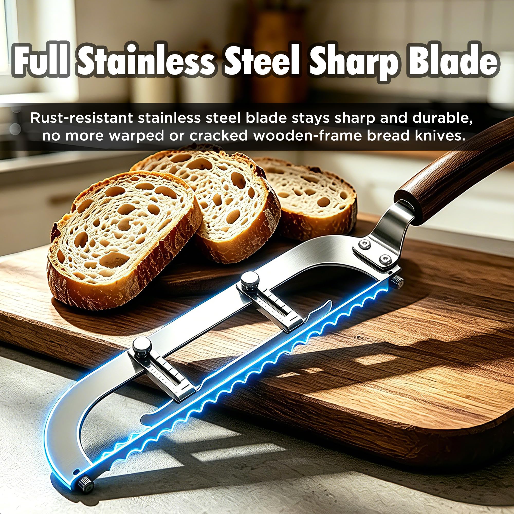 Qvamodo Bread Knife - Perfect Slices Every Time -4