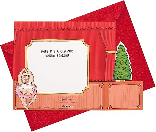 Miniatura 6 de Hallmark Paper Wonder Shoebox - Tarjeta de Navidad divertida desplegable (Butt Cracker)