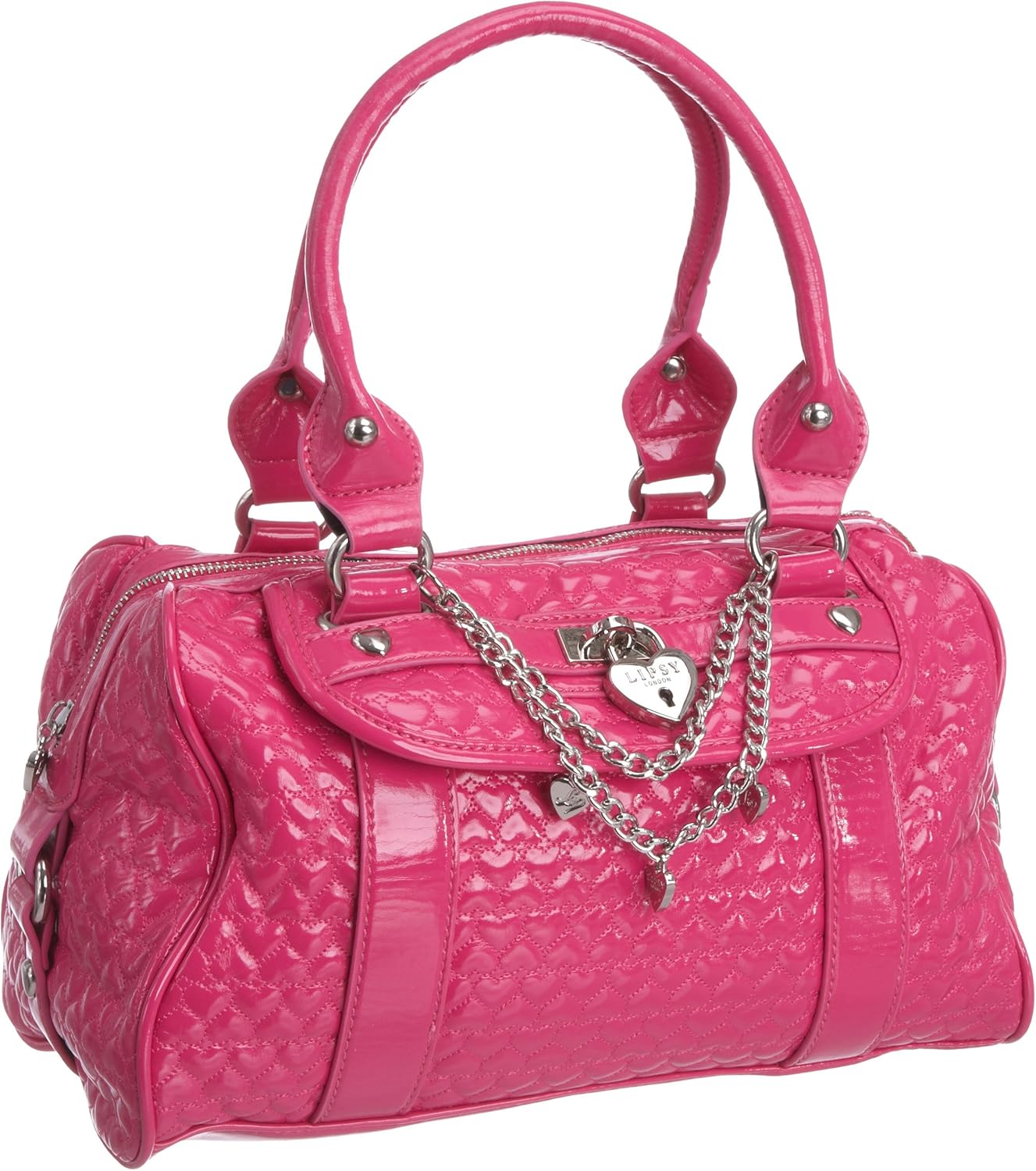 Lipsy Womens Quilted Mini Heart Bag Pink Amazon.co.uk Fashion