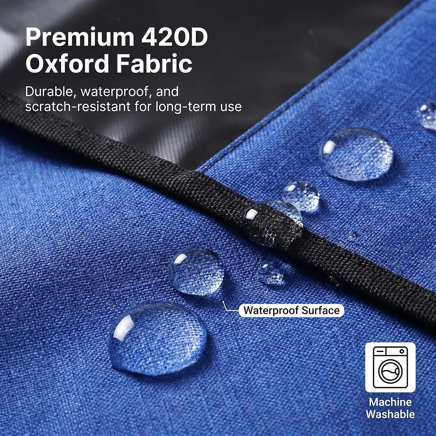 Windshield Cover for Pickup Trucks SUVs Sedans, Heavy Duty Waterproof All-Season Snow Ice Sun Protector, Universal Car Windshield Guard with Anti-Theft Side Flaps, Heat Shield, Blue