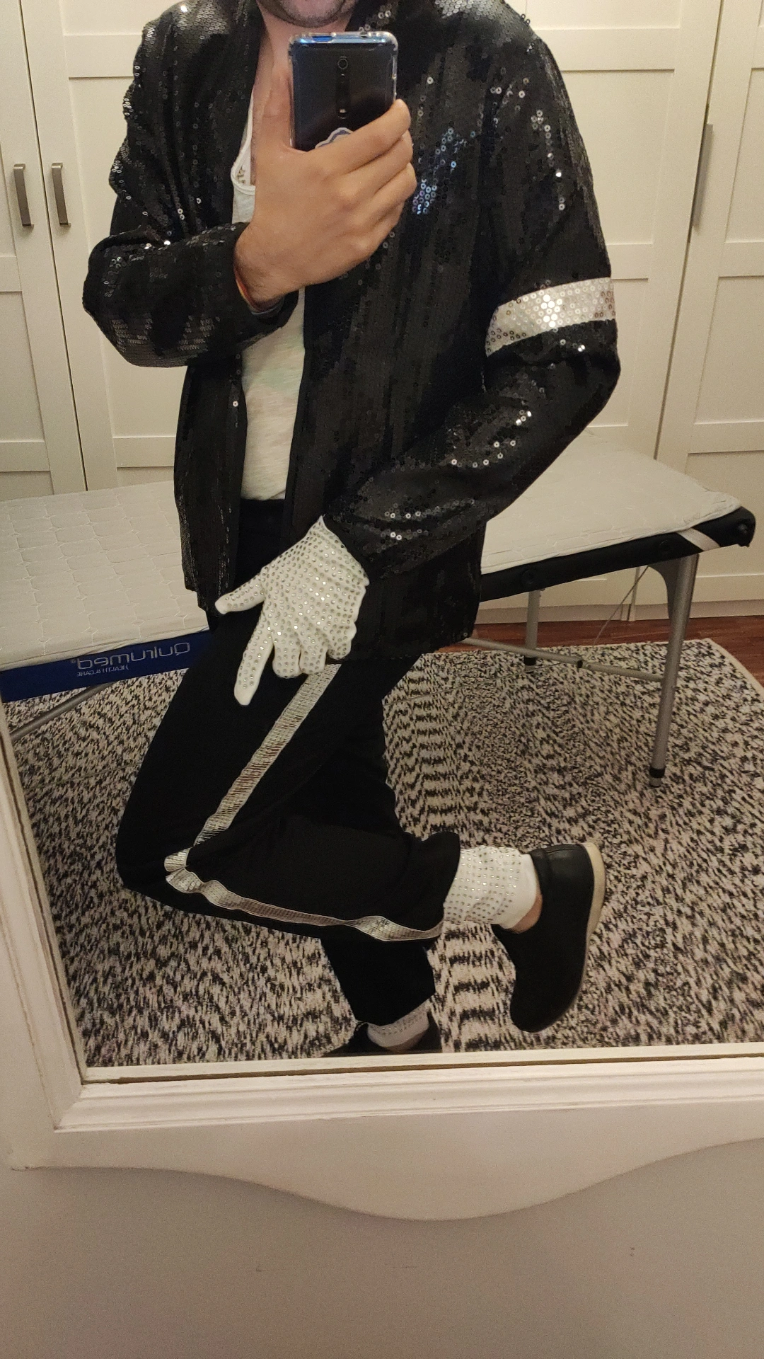 Pailletten-Hose Mit Socken Set – Schwarz, Für Cosplay & Partys