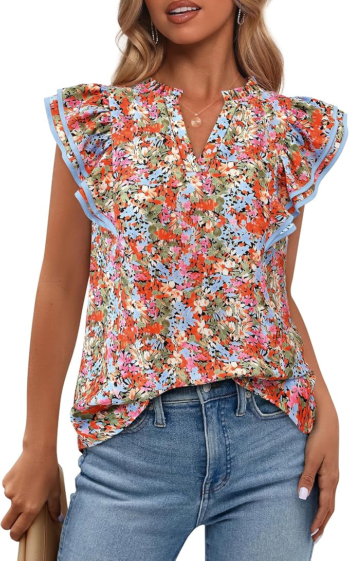 BTFBM Short Sleeve Summer Blouses for Women