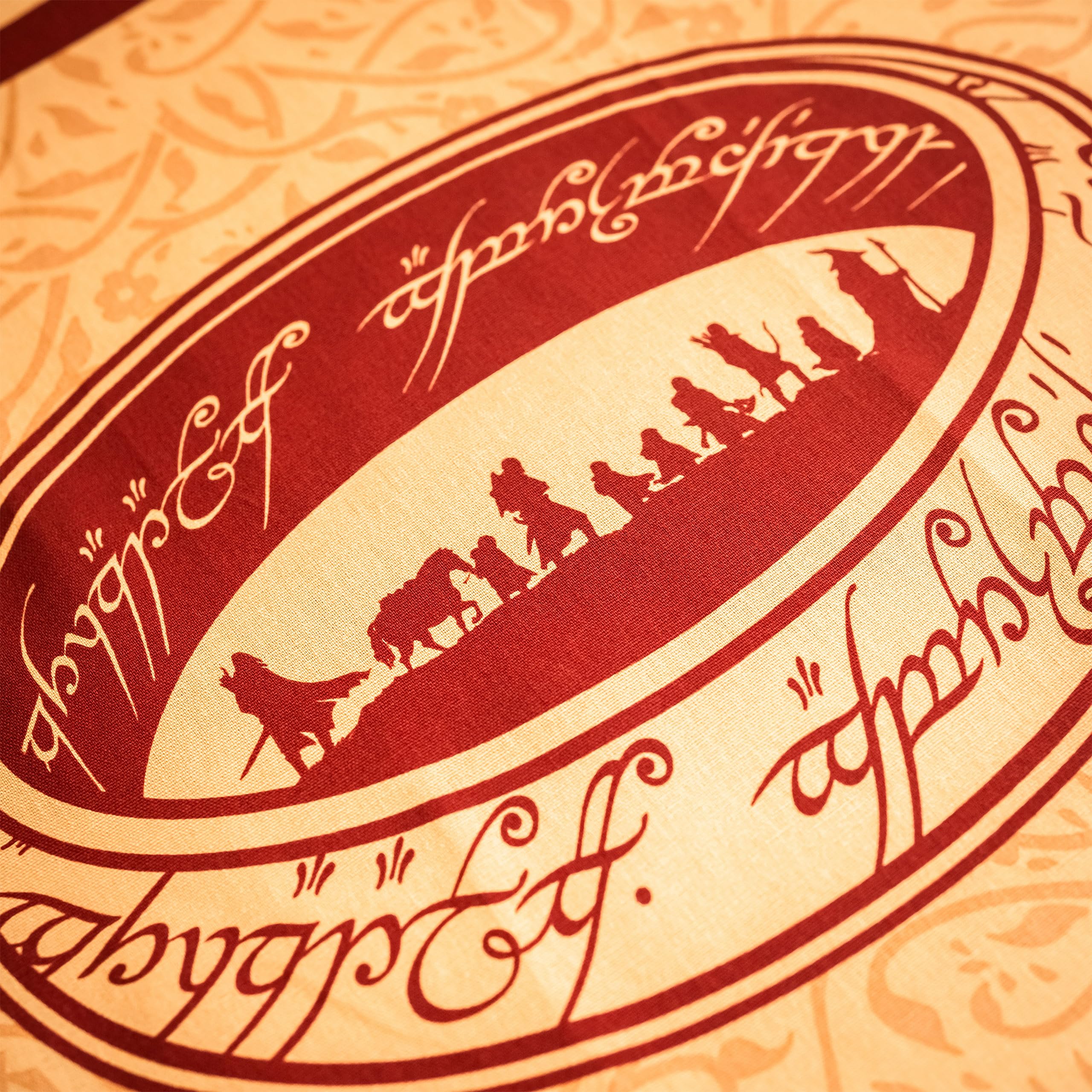 Elbenwald Lot de 2 torchons de cuisine, absorbants, 44 x 65 cm, idée cadeau pour films et séries - Serviettes en coton (Le Seigneur des Anneaux - Couronne et anneau