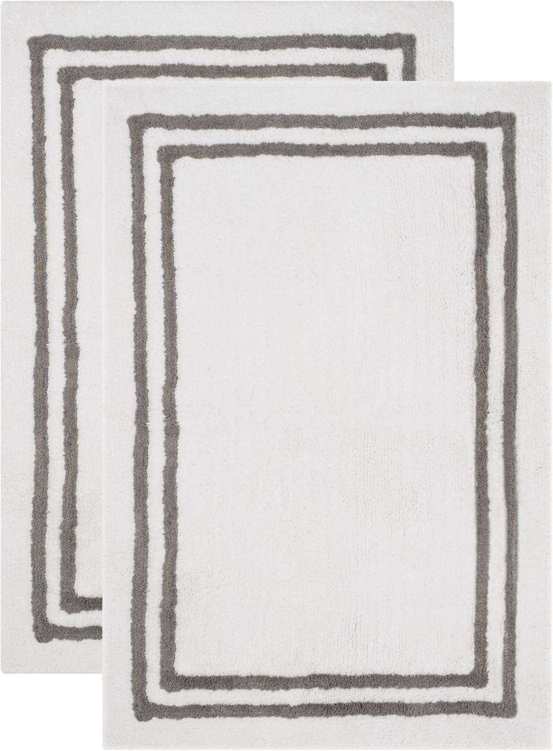 SAFAVIEH Plush Master Bath Collection PMB725D Handmade Dark Grey Cotton