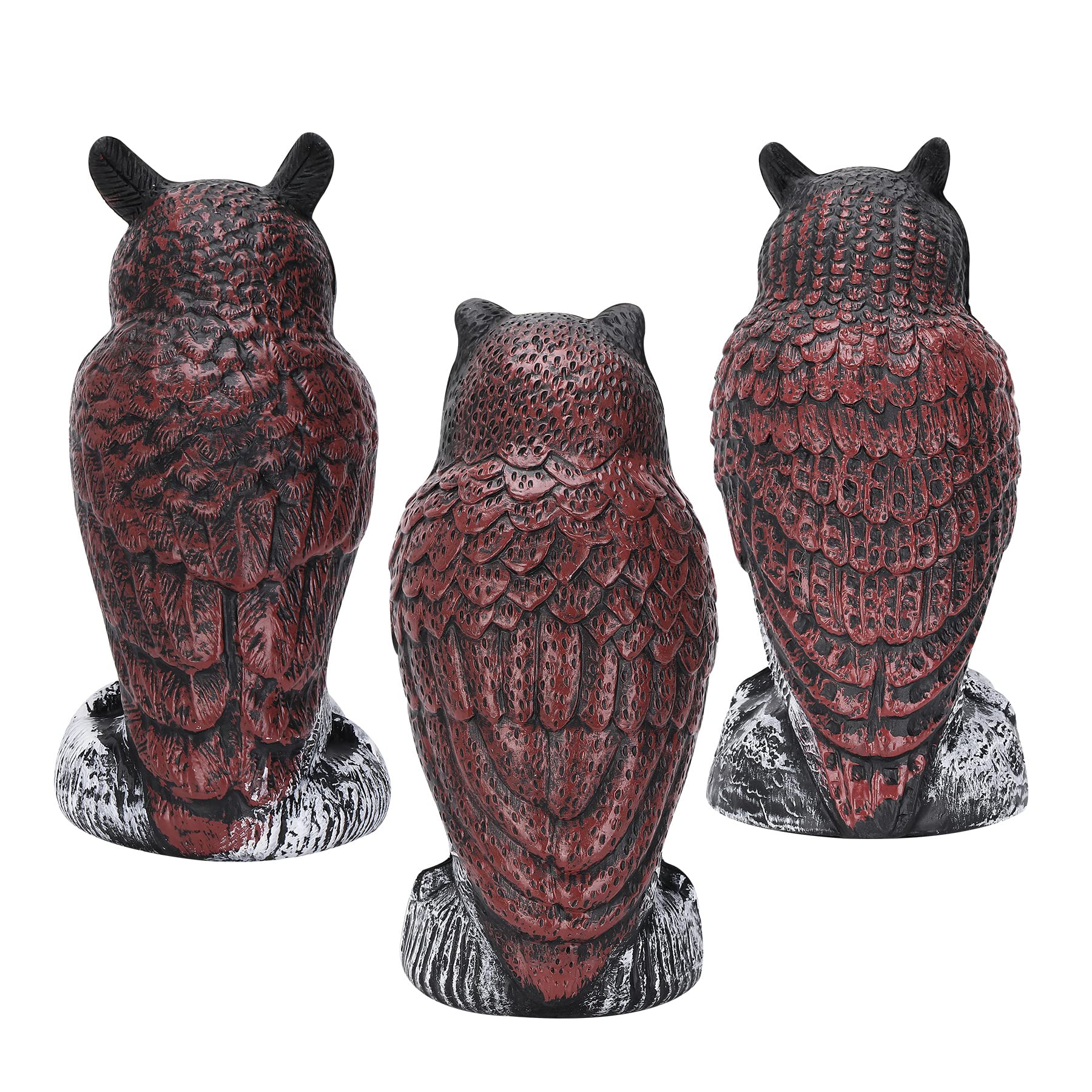 KKY 3 paquetes de escultura de plástico para espantapájaros de pájaro, puede alejar pájaros y animales de la casa, jardín