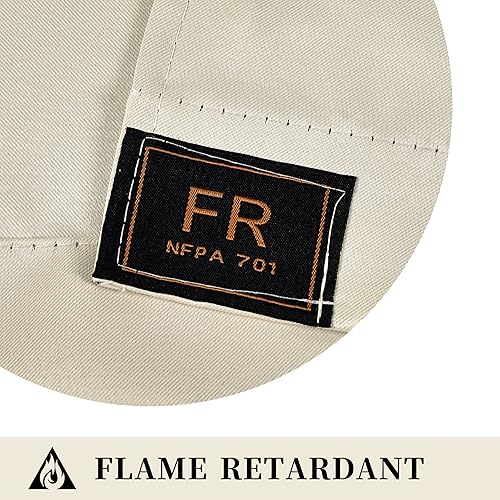 Miniatura 7 de Cortinas ignífugas inherentes para oscurecer la habitación, para aulas escolares, dormitorios, aislamiento acústico, cortinas de aislamiento