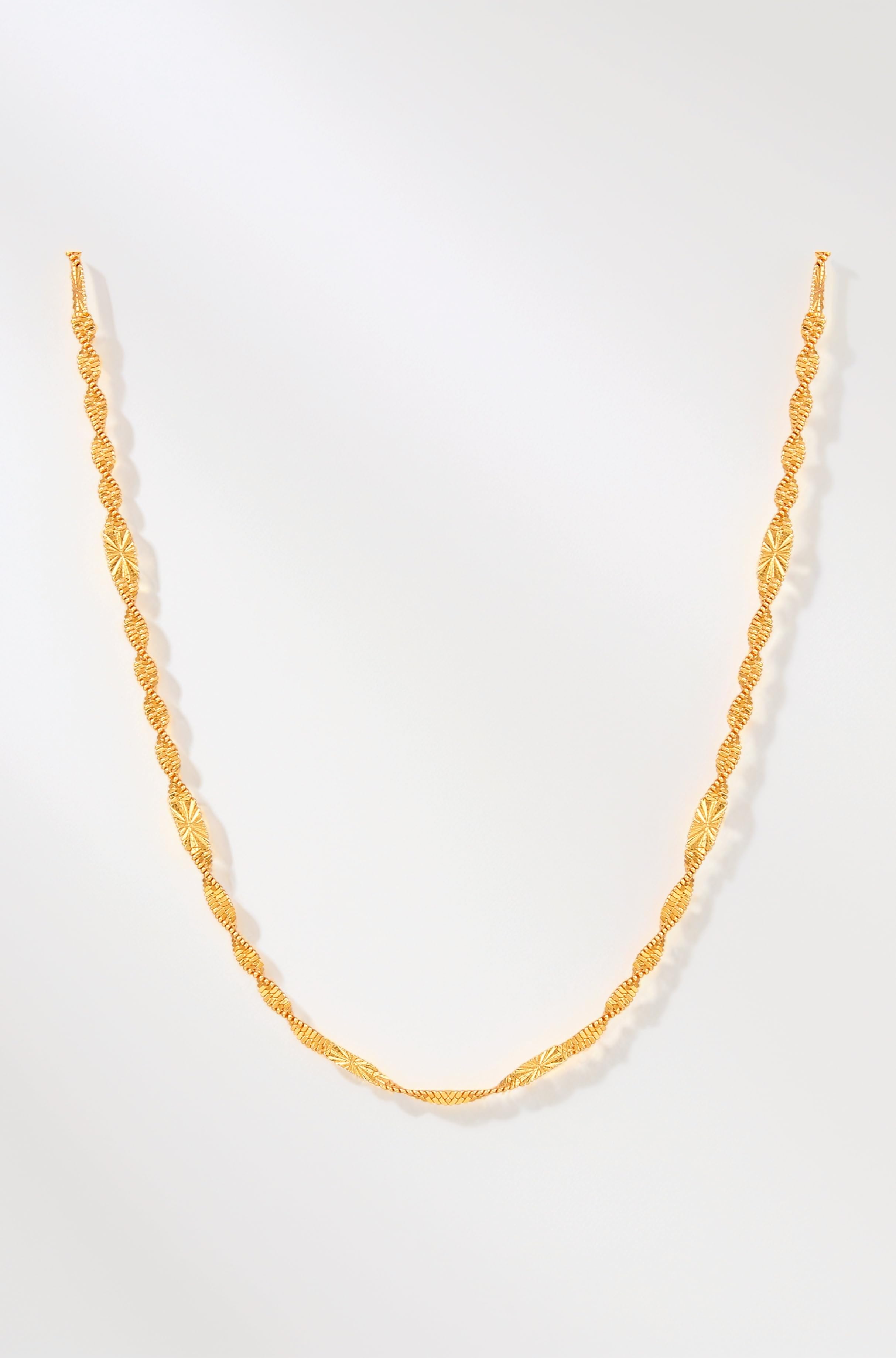 Fashion Frill Neck Chain Jewellery Gold Plated Chain for Girls & Women Gift (FF459)