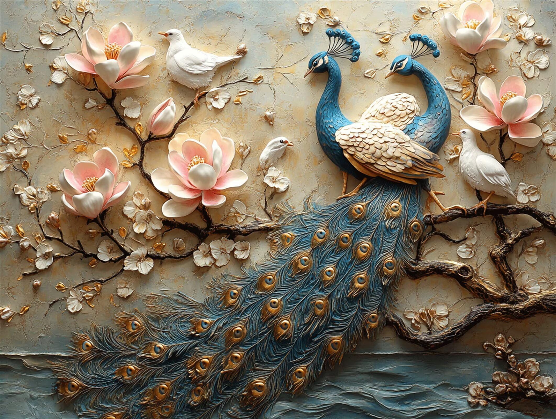 Puzzle dla dorosłych 2000, paw roślina, 99 x 70 cm, n-359