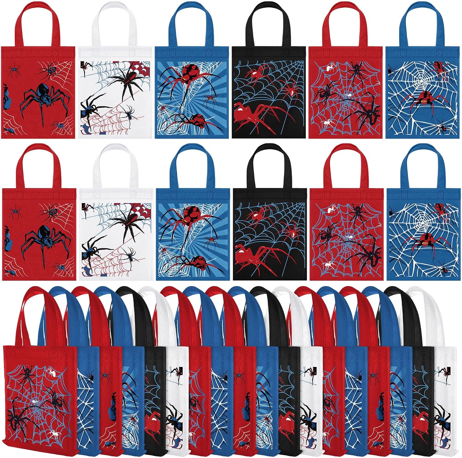 Amazon.com: Kacctyen 24 Pack Spider Party Favor Gift Bags Non Woven ...