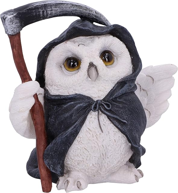 Nemesis Now Flight Grim Reaper Owl Familiar Figurine, White, 12.5cm