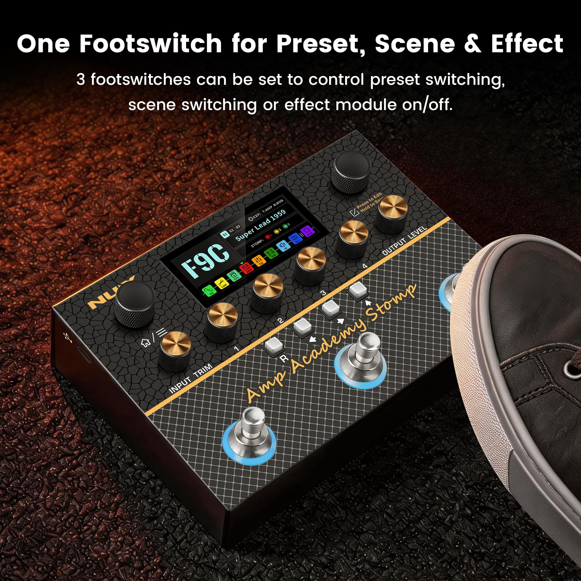 Amazon.com: NUX Amp Academy Stomp Compact Amp Modeler, Multi