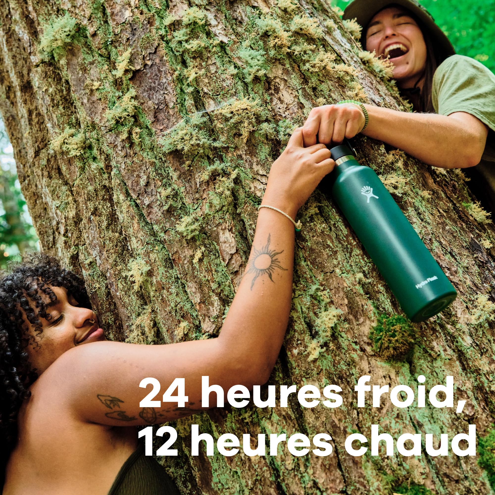 Hydro Flask - Standard Mouth Gourde Isotherme 621 ML (21 oz) avec Bouchon Antifuite et Paille Intégrée - Bouteille INOX à Isolation sous Vide - Agave | Bouteille isotherme en acier inoxydable anti-fuite pour boissons froides et chaudes. Parfait pour les d