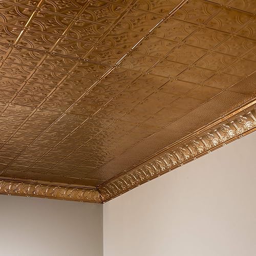 Miniatura 2 de Great Lakes Tin Hamilton - Azulejos de techo de cobre de 2 x 2 pies, perfectos para proyectos de bricolaje y renovación del hogar, fácil de instalar