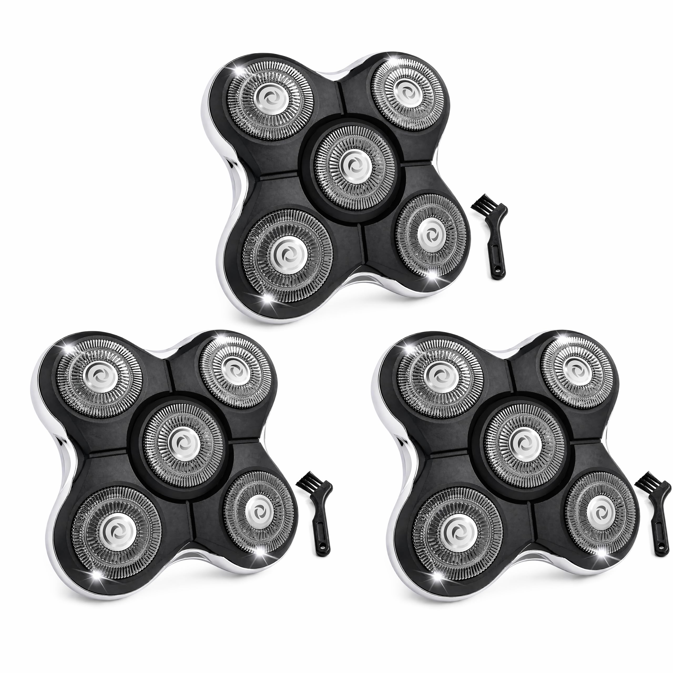RX7 Testine di ricambio compatibili con Remington RX7 XR1600 XR7120 XR7100 testa calva lame per rasoio elettrico fluttuante per uomini calvi (confezione da 3 pezzi)