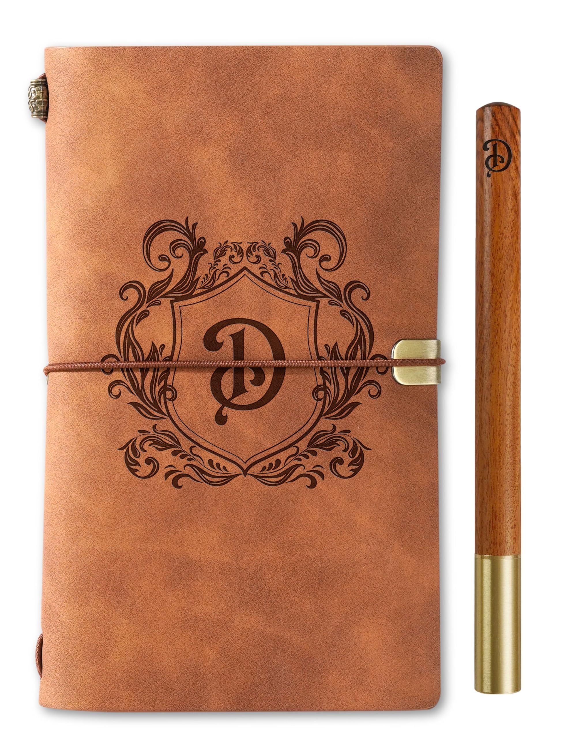 InnoBeta Personalized Gifts for Men, Women, Journal Notebook for Christmas, Birthday, Refillable Sketchbook, Travel Diary, Lined Planner, 7x5 Inches,